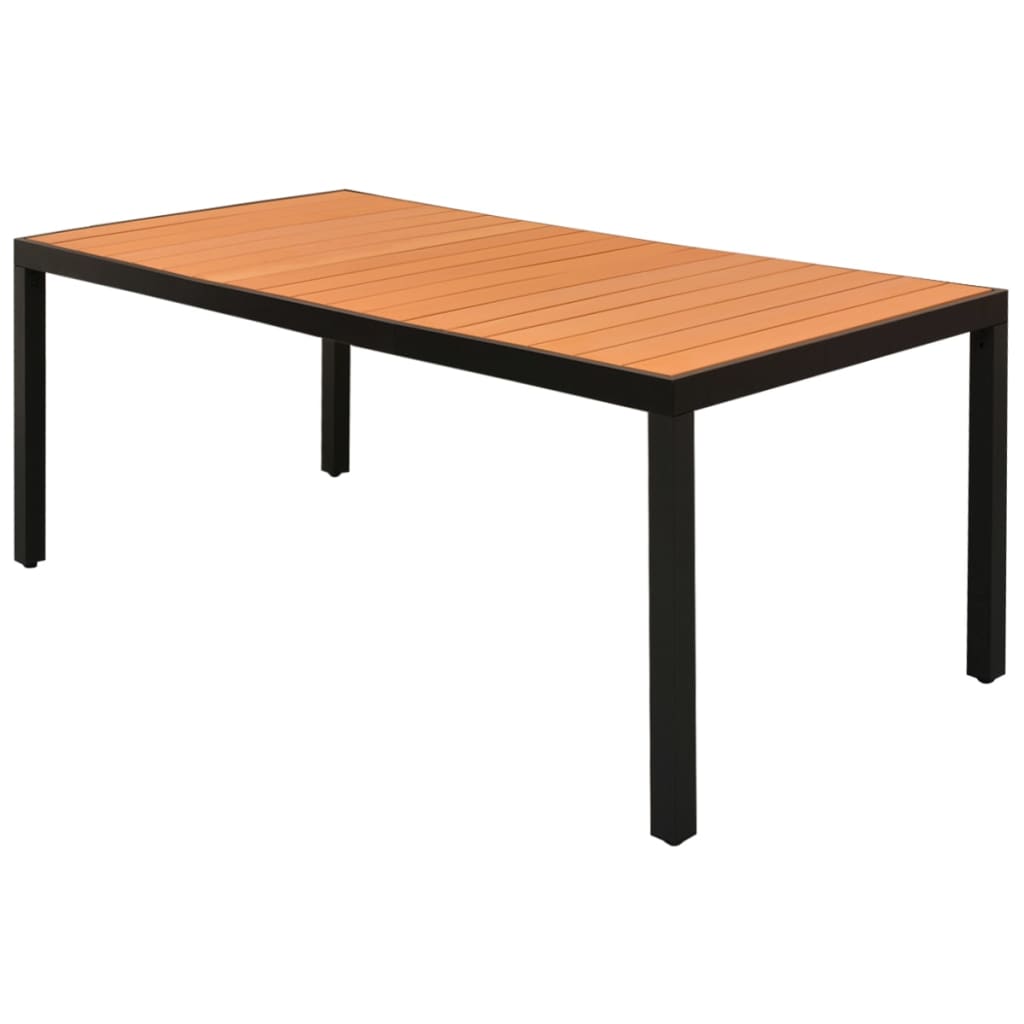 vidaXL 9-delige Tuinset PVC-rattan zwart en bruin
