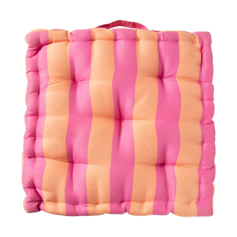 Xenos Matraskussen oranje/roze - 40x40x8 cm