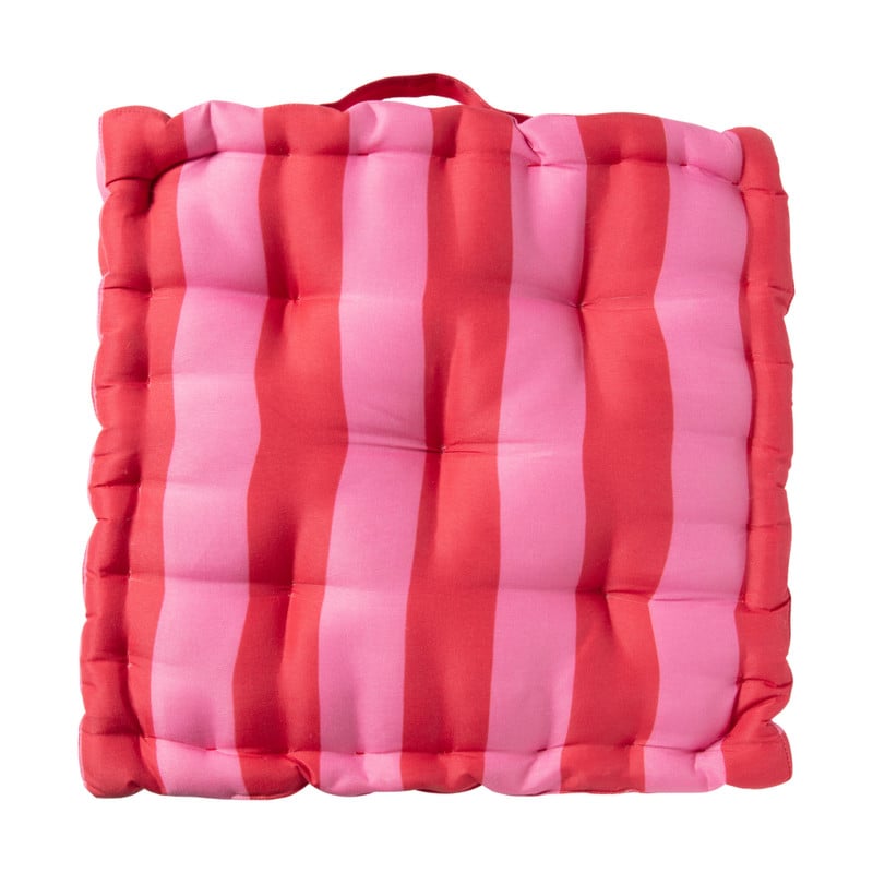 Xenos Matraskussen rood/roze - 40x40x8 cm