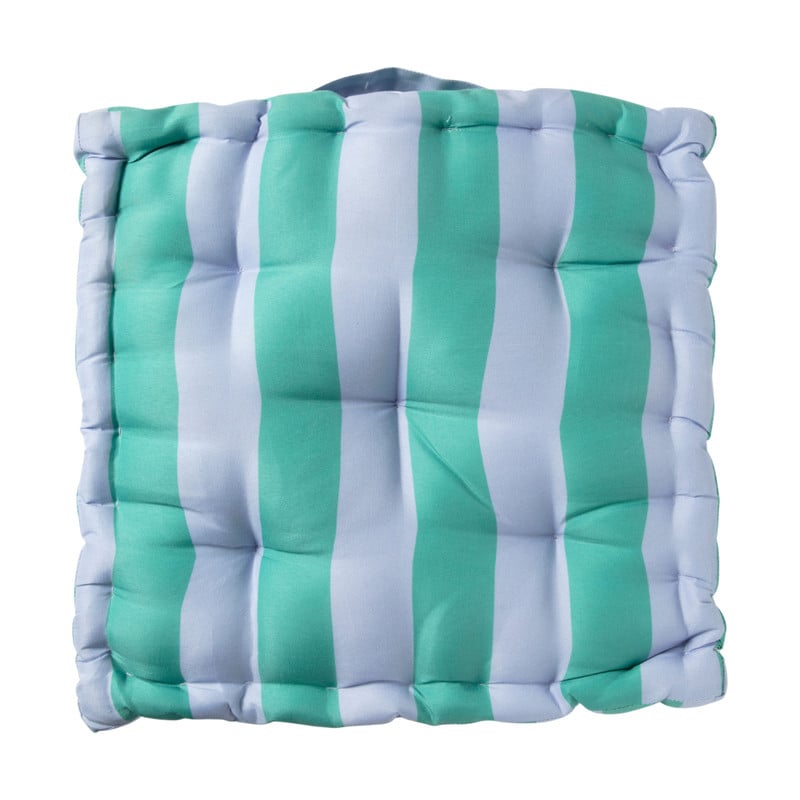 Xenos Matraskussen groen/blauw - 40x40x8 cm
