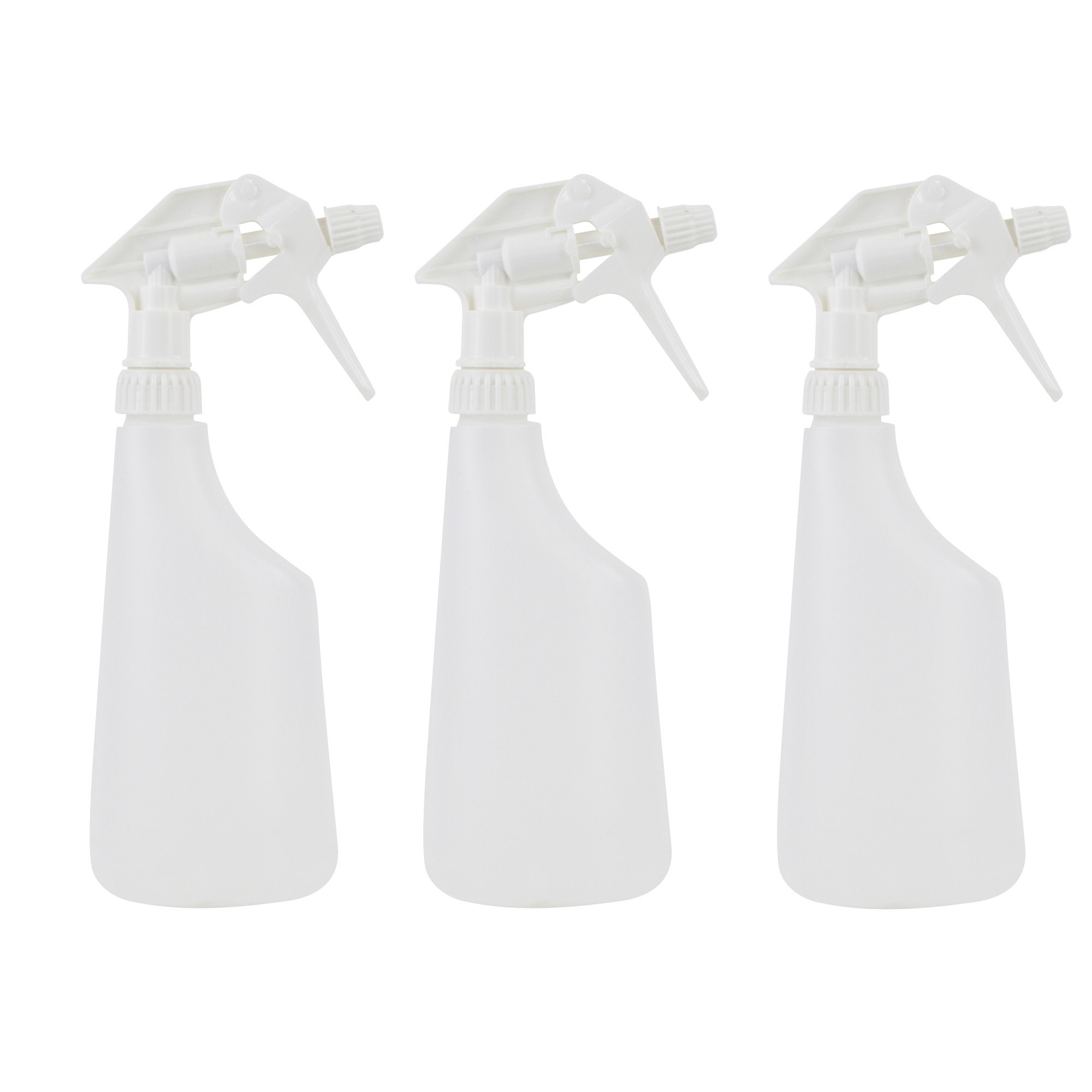 Merkloos 3x Plantenspuiten/waterspuiten 0,6 liter transparant -