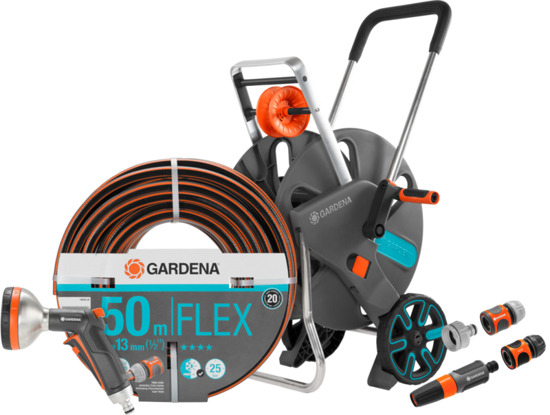 Gardena Comfort FLEX 50m CleverRoll L Premium Broespakket