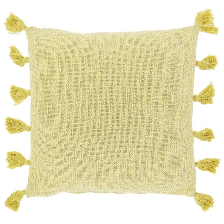 Kussen jonne 45 x 45 cm lemon yellow