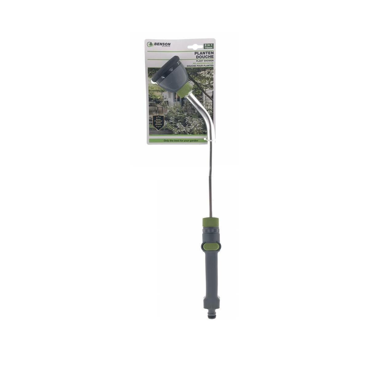Benson Planten douche - 75 cm - 9 standen - tuinsproeier - verstelbare sproeikop - met aan/uit knop -