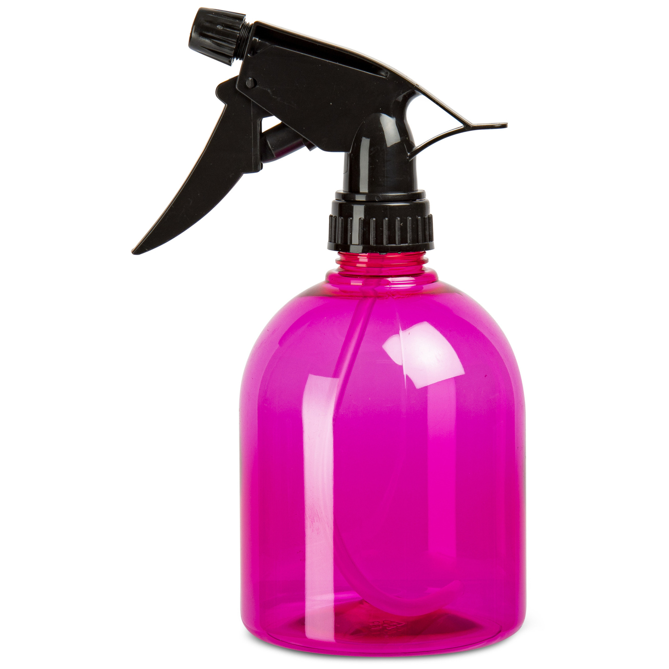 PlasticForte Plantenspuit - 500 ml - transparant roze - verstuiver - 18 cm - kunststof -
