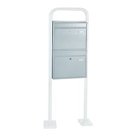 Rottner brievenbussysteem, met 2 brievenbussen, zonder onderstel, H 635 x B 440 x D 125 mm, roestvrij staal