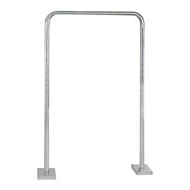 Rottner brievenbusstandaard, beugelvorm, voor vrijstaande brievenbussen, incl. bevestigingsmateriaal & boorinstructies, roestvrij staal, H 1355 mm