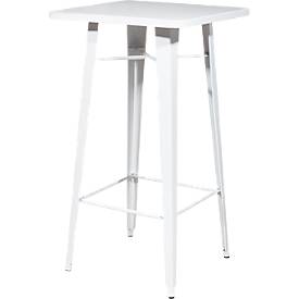 Meet_by_Paperflow Hoge buitentafel meet van Paperflow URBAN, vierkant, B 600 x H 1080 mm, gegalvaniseerd staal, wit-wit