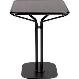 Meet_by_Paperflow Bistrotafel 60X60 Tafelblad zwart gelakt