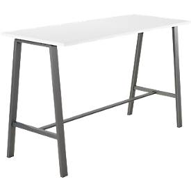 Meeting Point hoge tafel, rechthoekig, frame met A-poot, B 1750 x D 680 x H 1042 mm, wit/antraciet