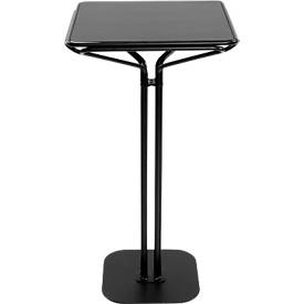 Meet_by_Paperflow Meet by Paperflow Bistro hoge tafel, stalen frame met MDF blad, met onderstel, B 600 x D 600 x H 1100 mm, zwart