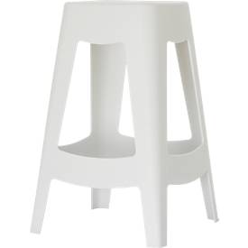 Meet_by_Paperflow Paperflow BELLINI barkruk, zithoogte 68,5 mm, onderstel met 4 poten, polypropeen, wit, 2 stuks