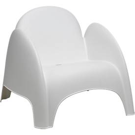 Meet_by_Paperflow Fauteuil DUMBO - polypropeen - met geïntegreerde armleuningen - stapelbaar tot 4 stuks - blauw - set van 4 stuks
