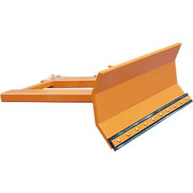 Bauer Sneeuwschuiver SCH-L 1500, 1500 mm, voor vorken, rubberen schraapstrips, gelakt, geel-oranje RAL 2000