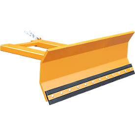 Bauer Sneeuwschuiver SCH-L 1800, 1800 mm, voor vorken, rubberen schraapstrips, gelakt, geel-oranje RAL 2000