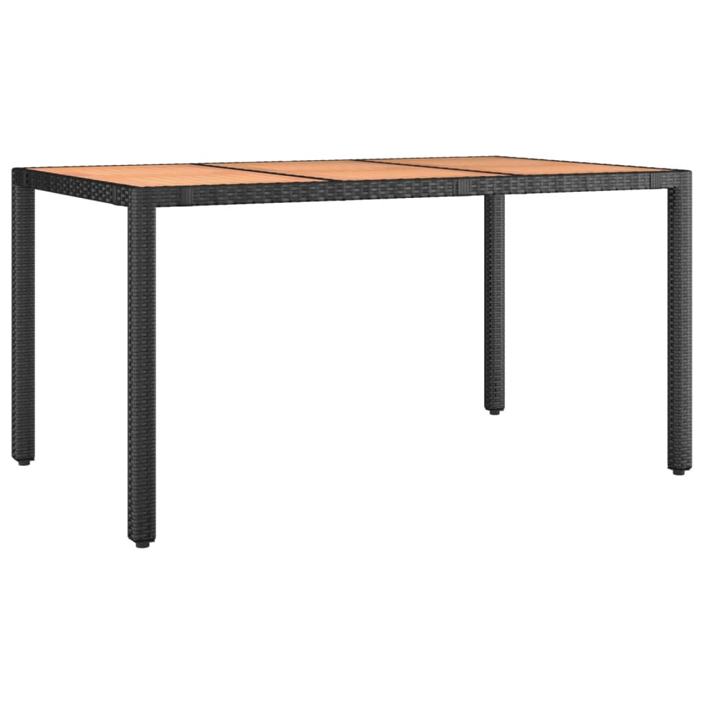 vidaXL 7-delige Bistroset met kussens poly rattan zwart