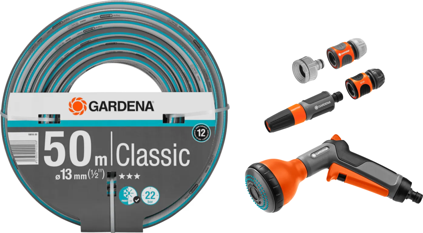 Gardena Classic 1/2 50 Meter Classic Broespakket