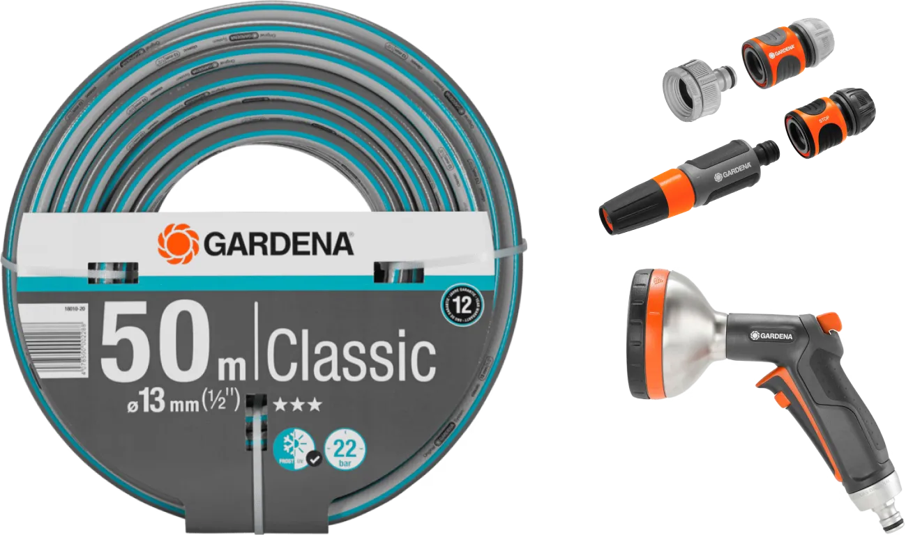 Gardena Classic 1/2 50 Meter Premium Broespakket