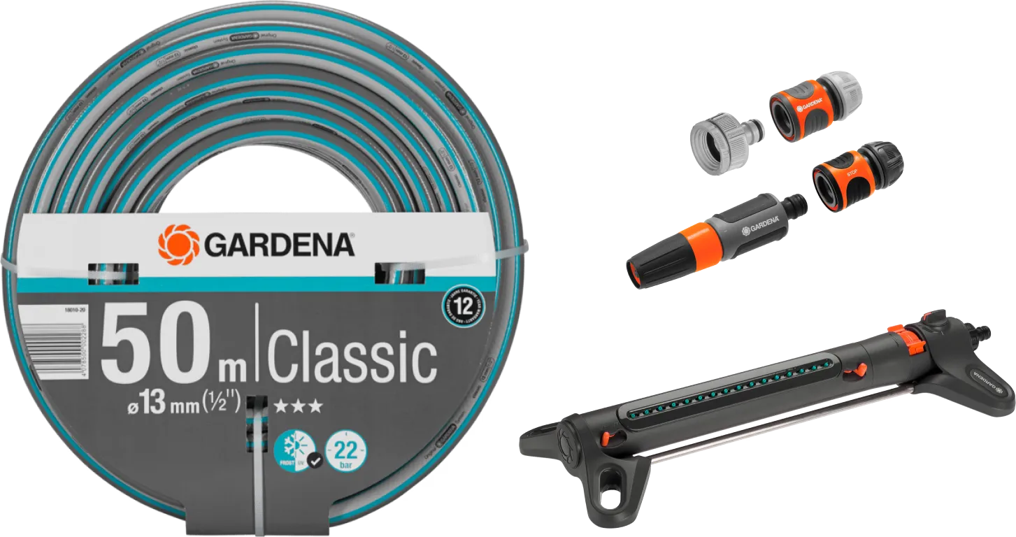 Gardena Classic 1/2 50 Meter Medium Sproeierpakket