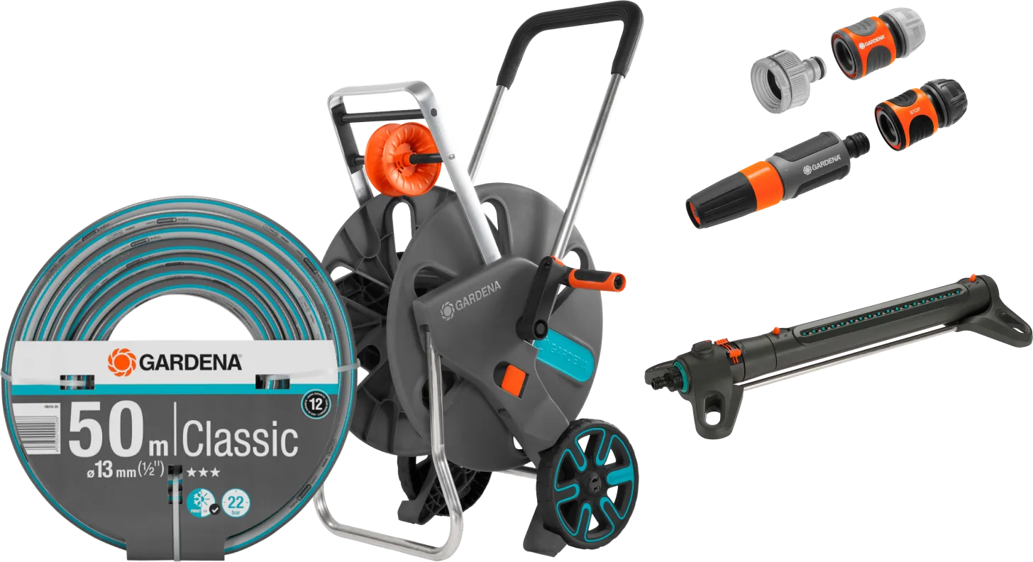 Gardena Classic 1/2 50 Meter CleverRoll L Easy Large Sproeierpakket