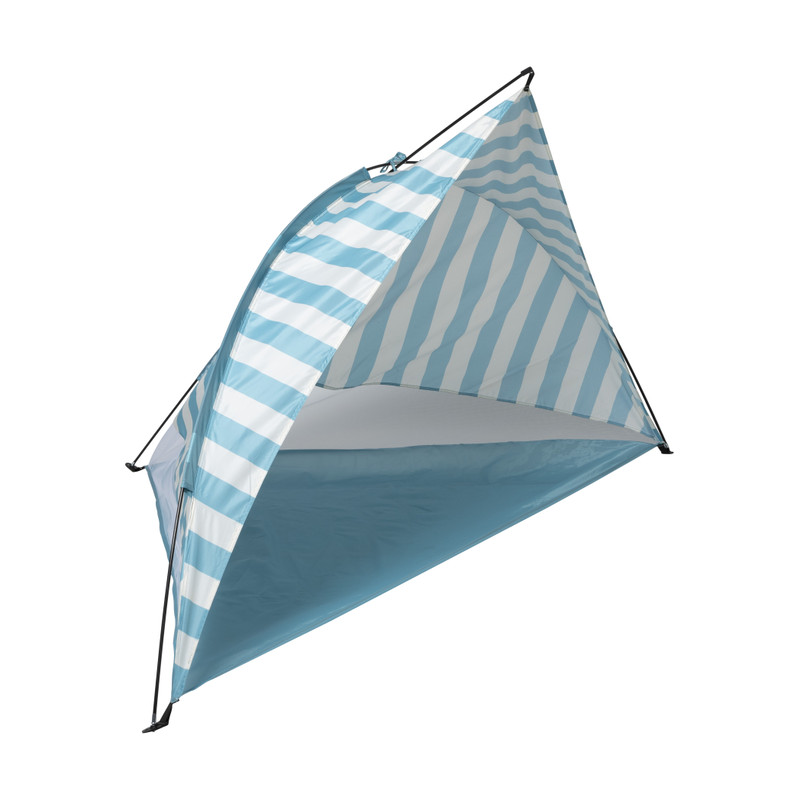 Xenos Strandtent - blauw/wit - 220x120 cm