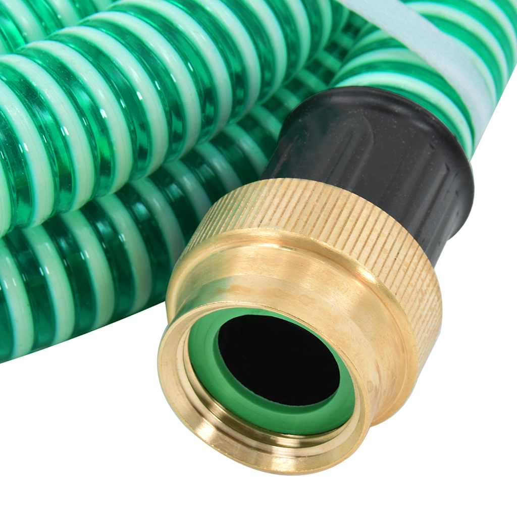 vidaXL Zuigslang met messing koppelingen 1,1'' 4 m PVC groen