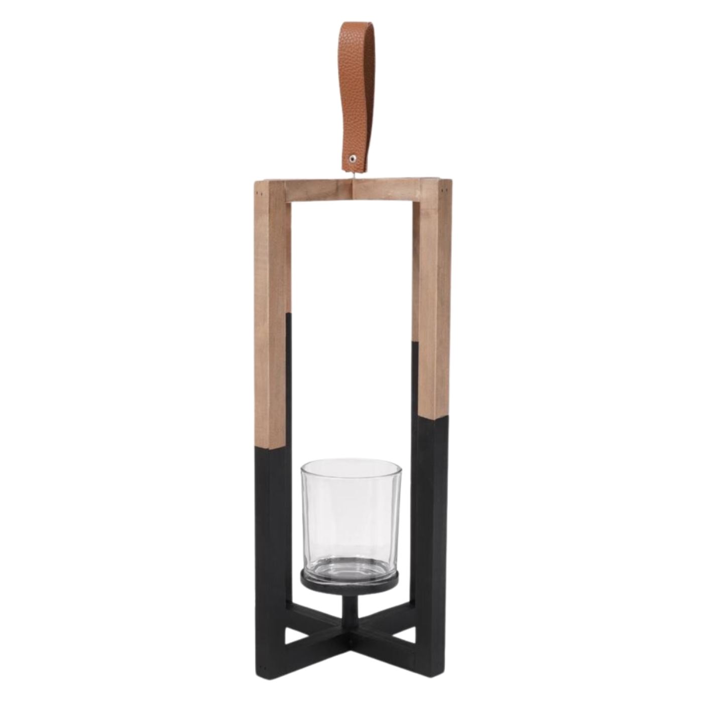 SENZA Kaarshouder Hout Zwart/naturel 40cm