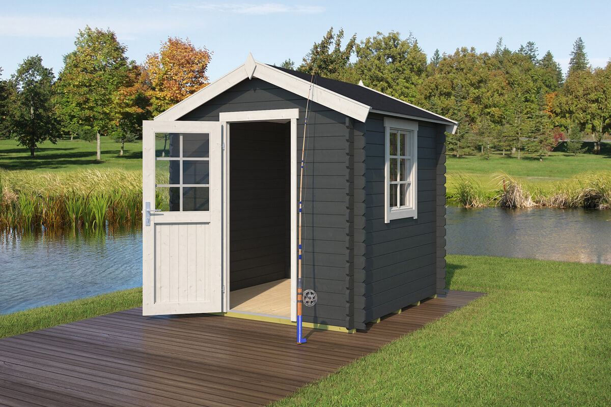 Outdoor Life Products | Tuinhuis Wels 200 x 200 | Gecoat | Carbon Grey-Wit