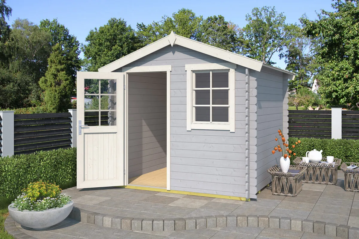 Platinum Outdoor Life Products | Tuinhuis Wels 230 x 230 | Gecoat |  Grey-Wit