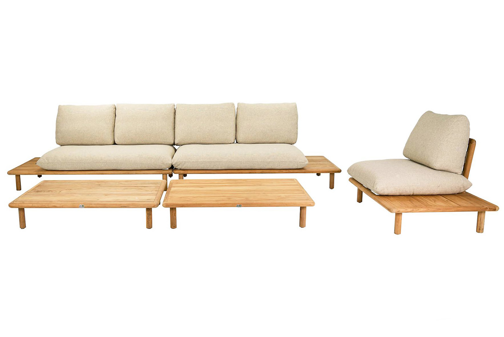 Applebee Loungeset Sling Teak 5-delig