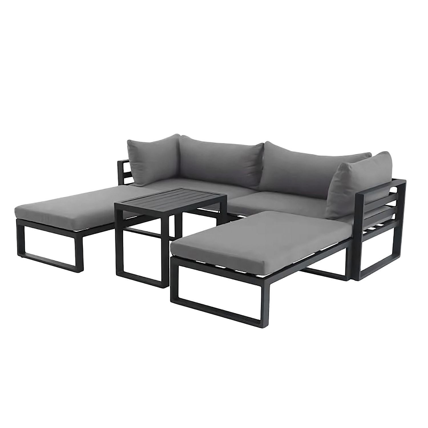MWH Creador Balkon Loungeset Modulo Grijs Aluminium