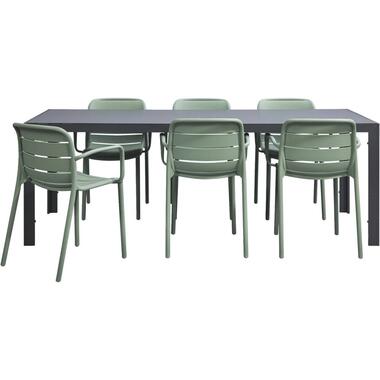 Leen Bakker Tuinset Savoie Nice - groen - 7-delig - 215 cm
