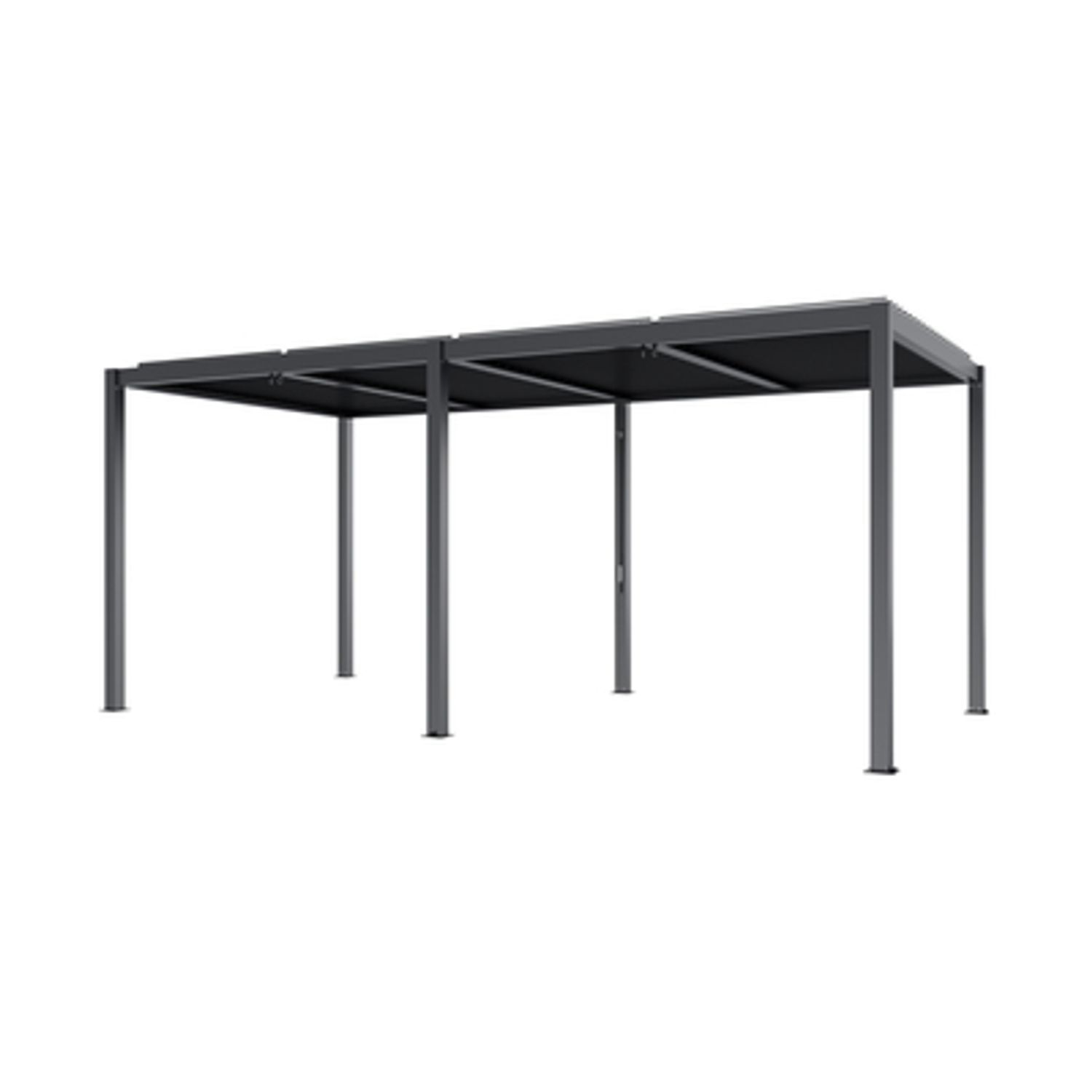Central Park Pergola Met Lamellen Riaci Aluminium Donkergrijs 300x572xh218/230cm