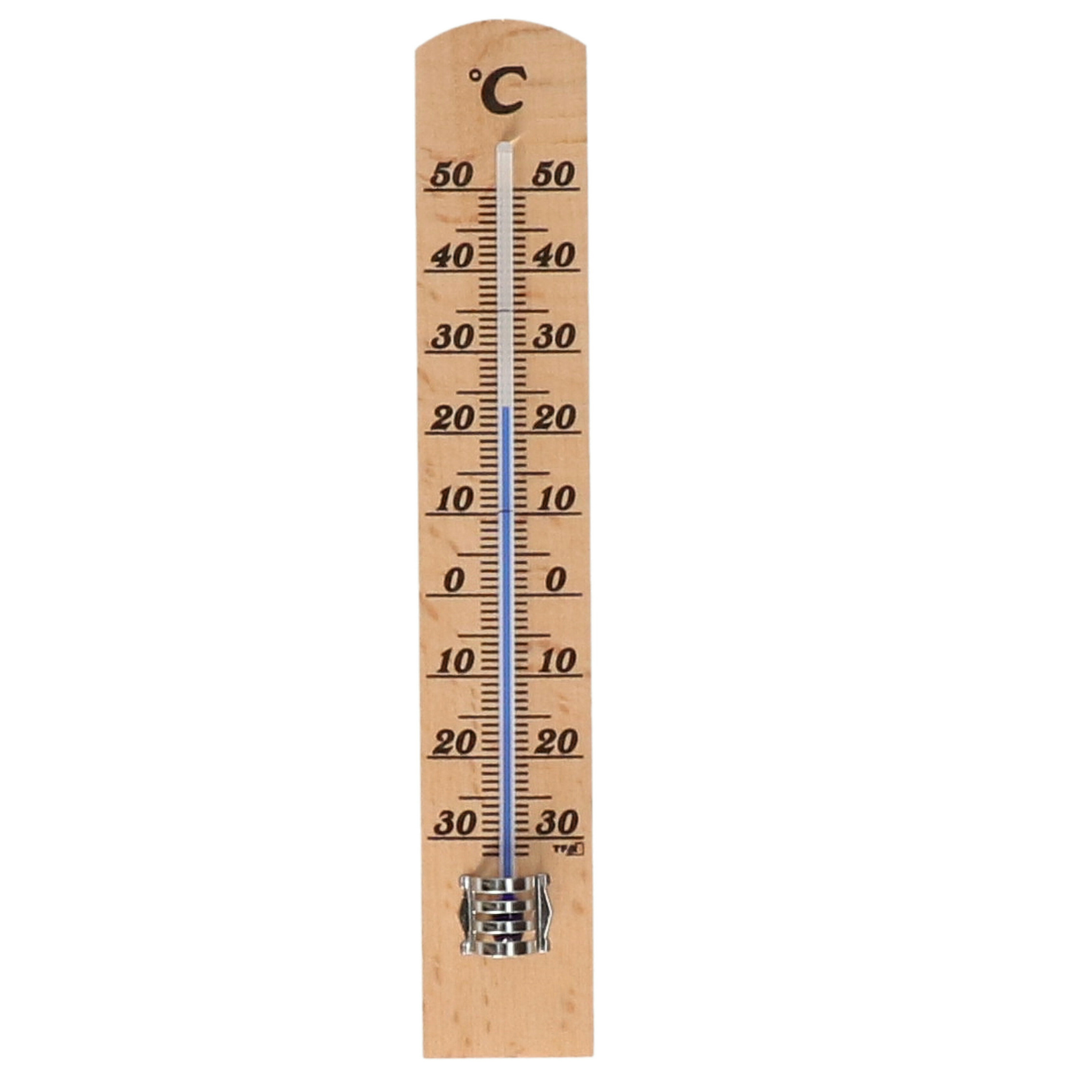 TFA Dostmann TFA Binnen Thermometer - analoog - berkenhout - 18 x 3 cm -