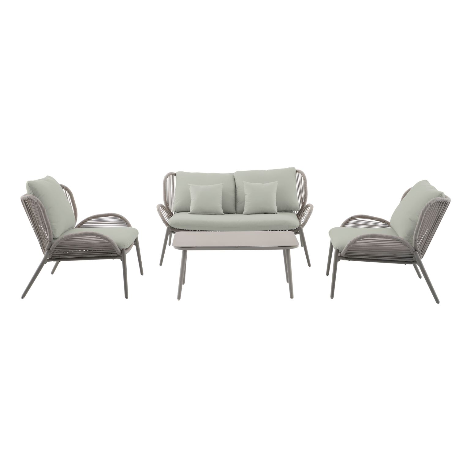 Central Park 4-delige Loungeset Kea - Aluminium/wicker - 4 Personen