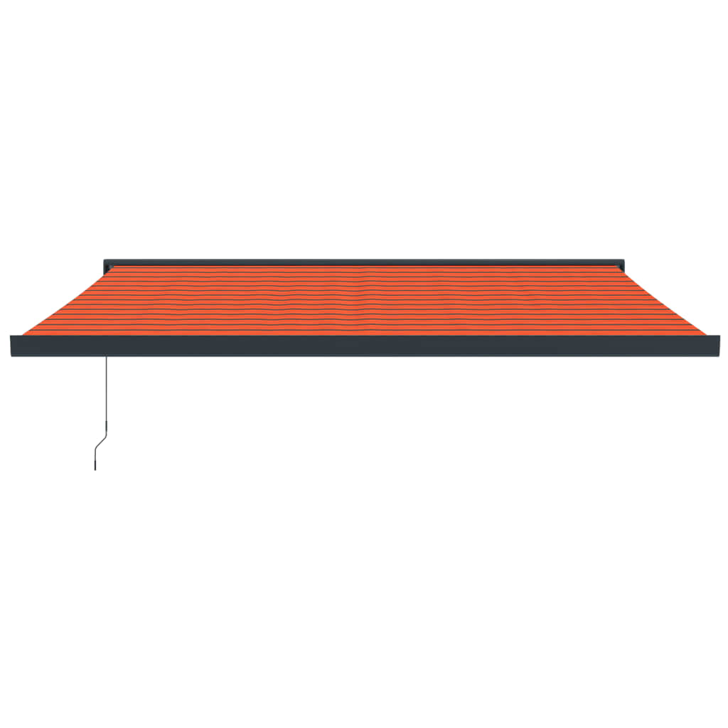 vidaXL Luifel uittrekbaar 4,5x3 m stof en aluminium oranje en bruin