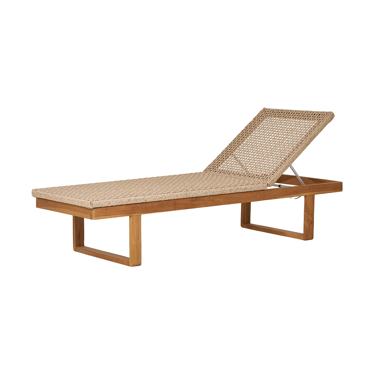 Artichok Elodie houten tuin loungestoel met rotan naturel