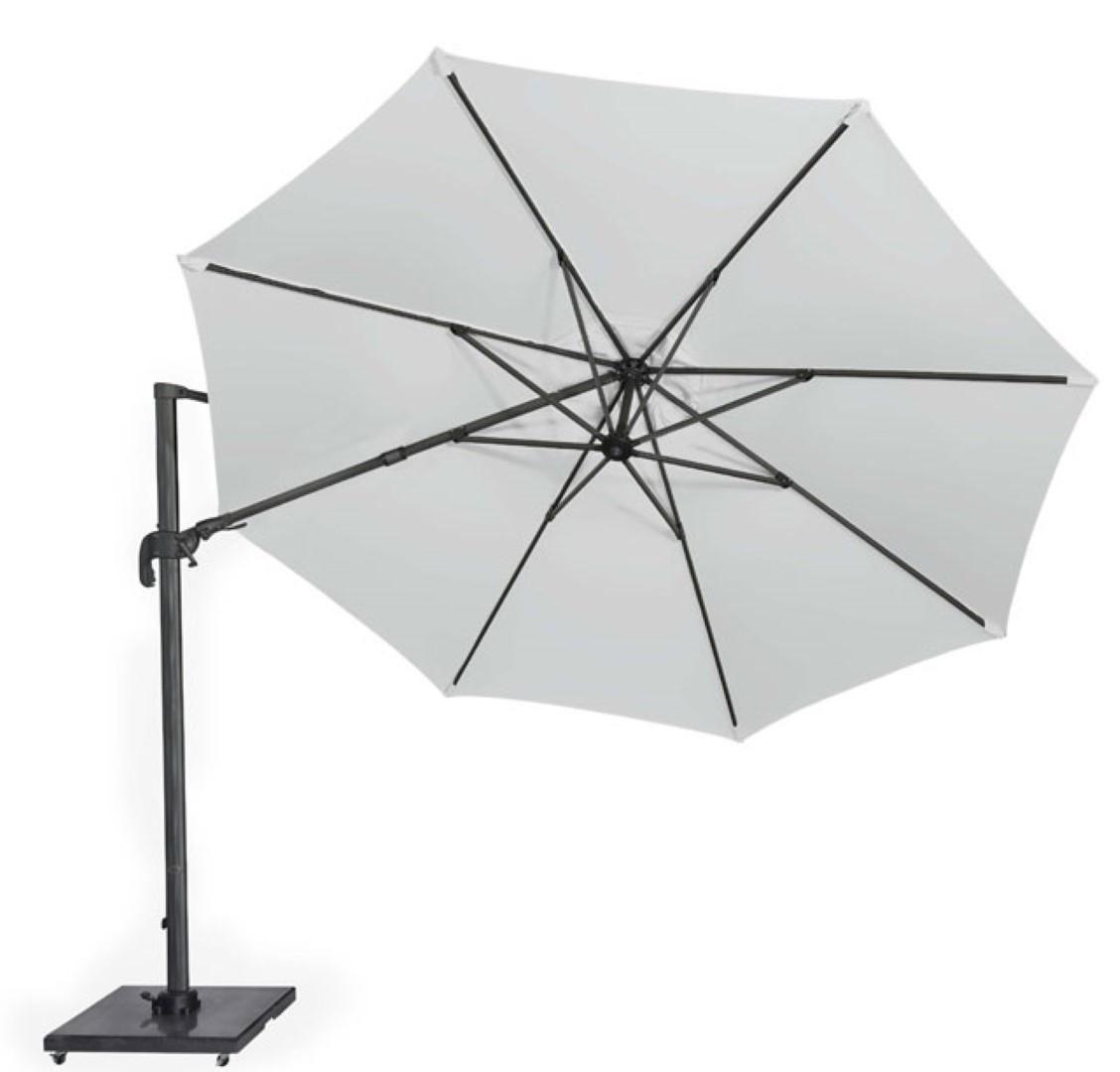 Platinum Zweefparasol Solarflex Zijwaarts Kantelbaar (T2) wit dia. 350 cm zonwering - 