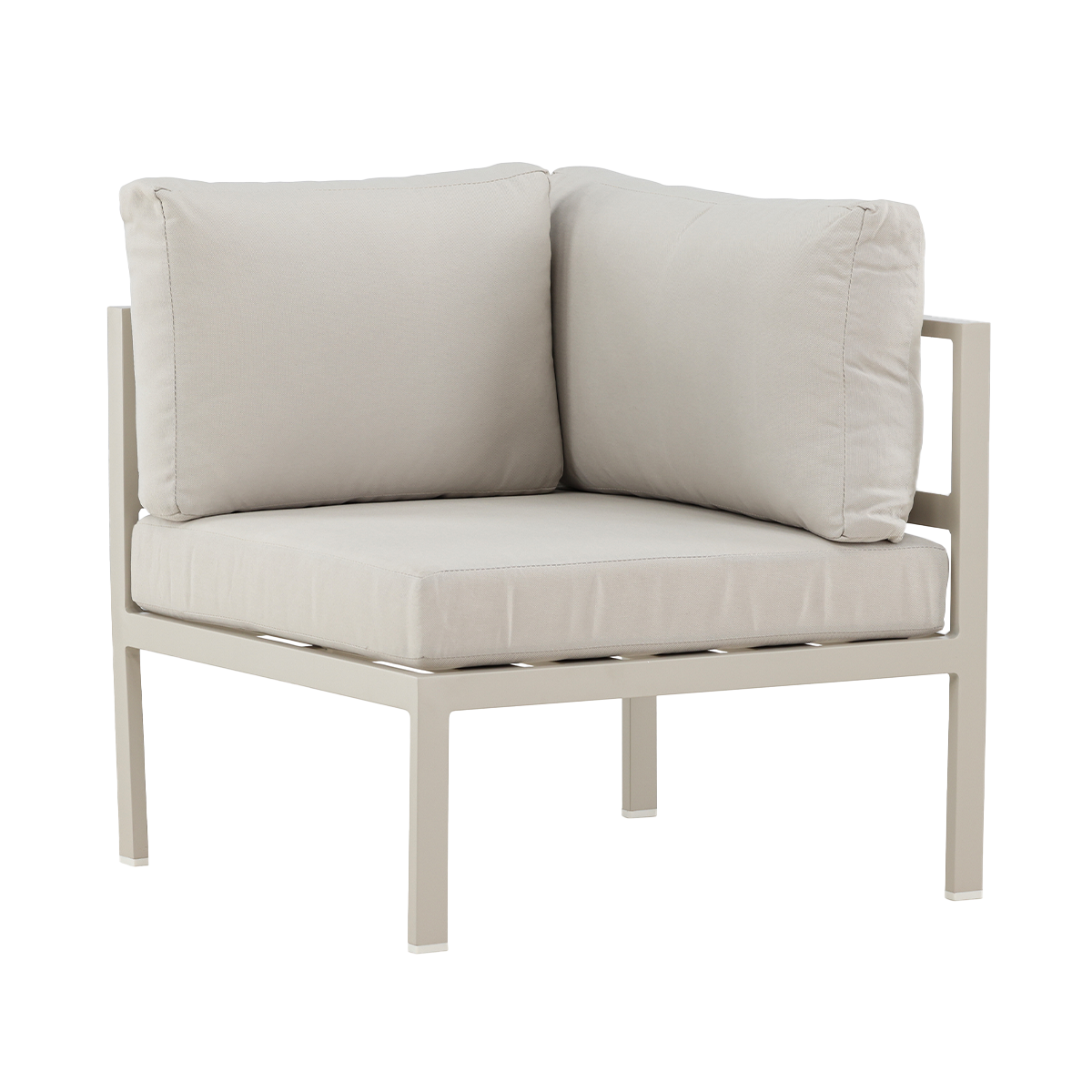 Nest outdoor Glen aluminium modulair tuin hoekelement beige - 74 x 65 cm