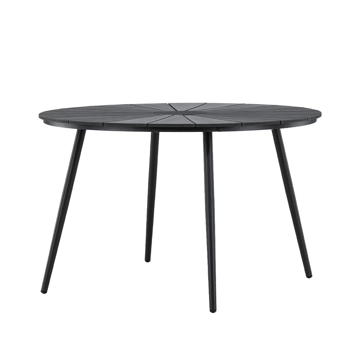 Nest outdoor Denzel polywood ronde tuintafel zwart - Ø 120 cm