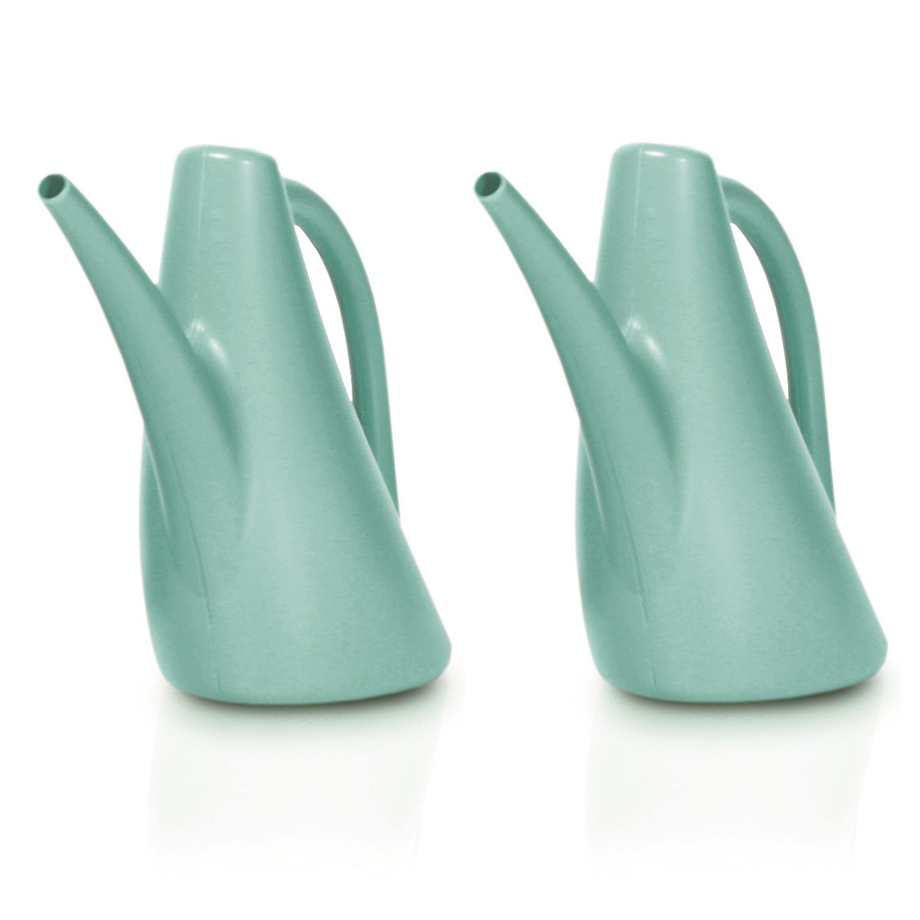 Prosperplast 2x Stuks mintgroene bloemen/planten gieters kunststof 1,5 liter -
