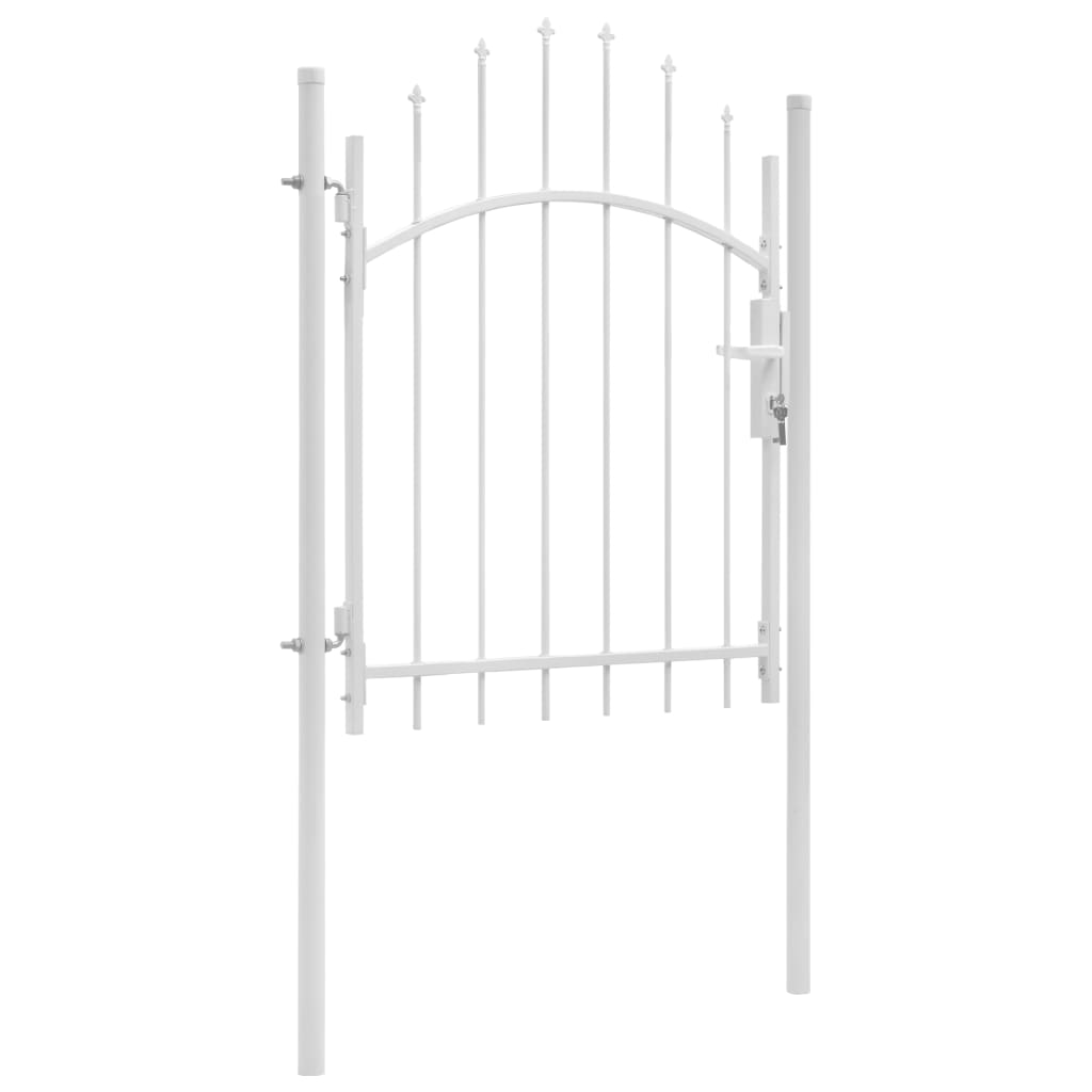 vidaXL Poort 1x1,75 m staal wit
