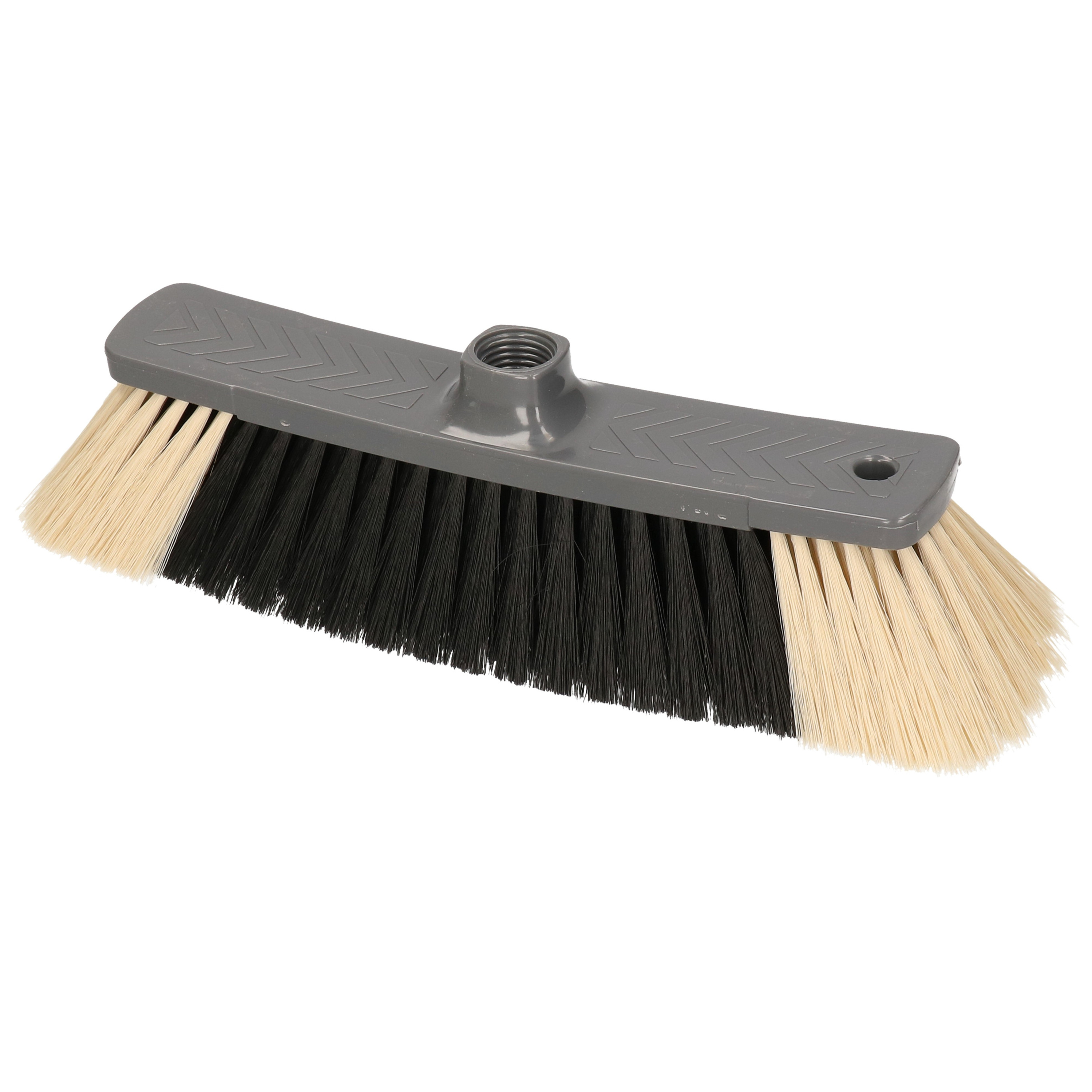 Buemag zachte bezemkop - kunststof - grijs/zwart - binnen - B35 cm -