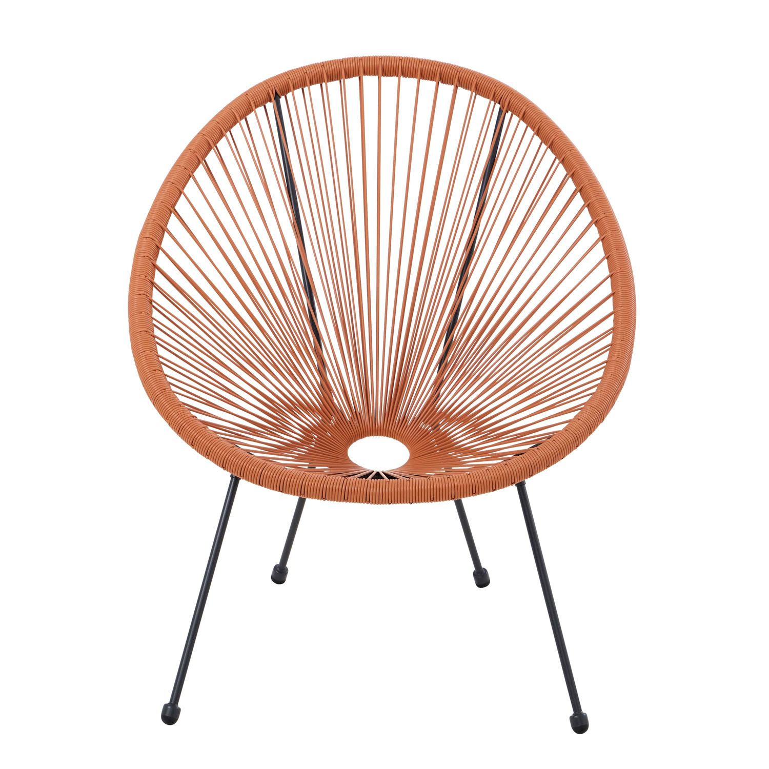Praxis Tuinstoel Acapulco Rotan/staal Terracotta