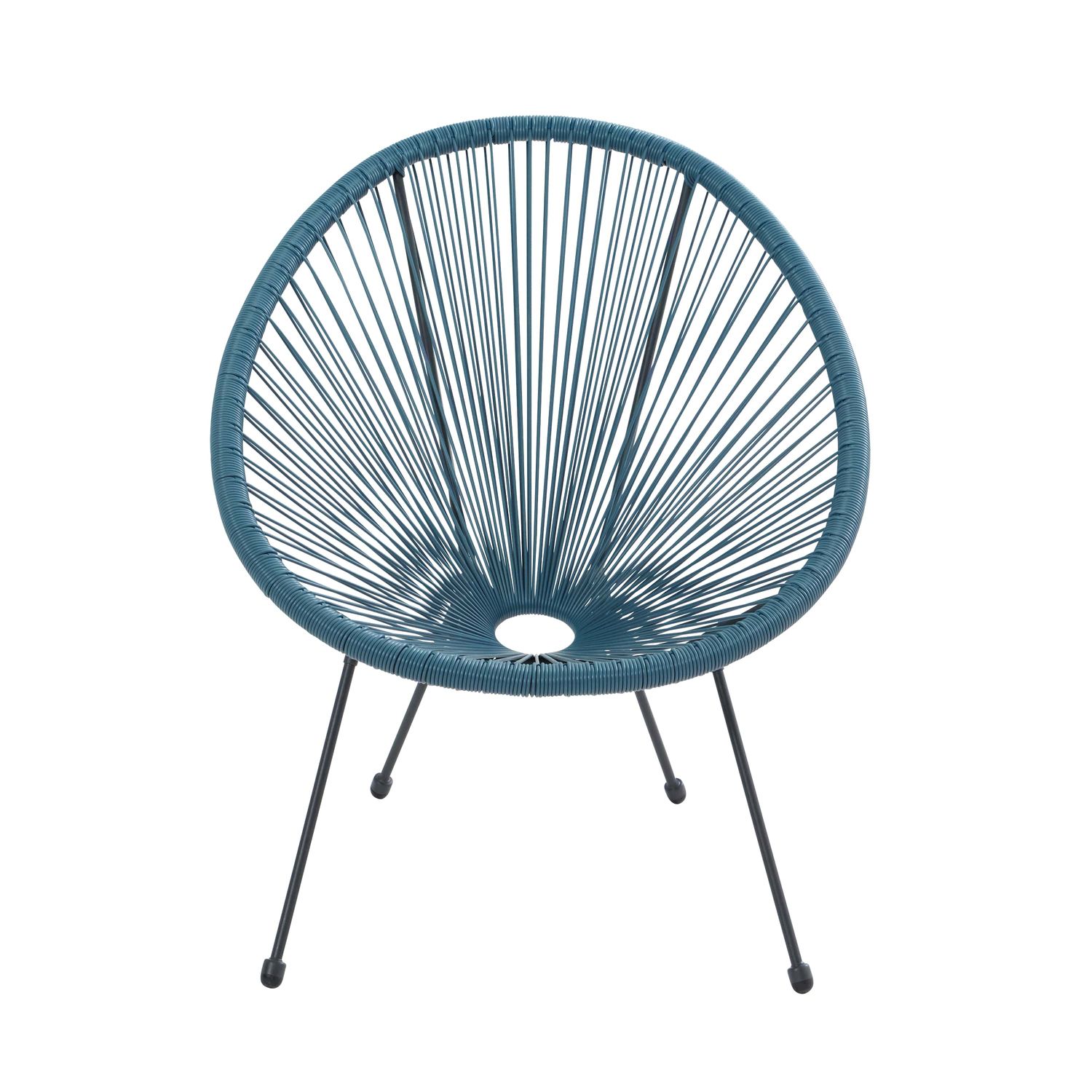Praxis Tuinstoel Acapulco Rotan/staal Blauw