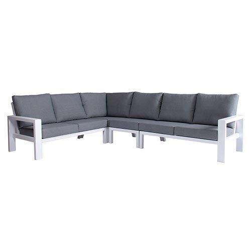 Buitengewoon de boet Benton Hoek Loungebank - Wit - 