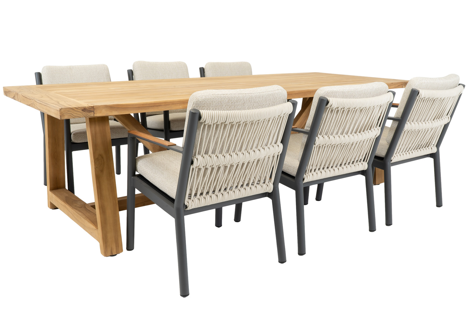 Relax Diningset Novara Rocca 7-delig 260 x 100 cm