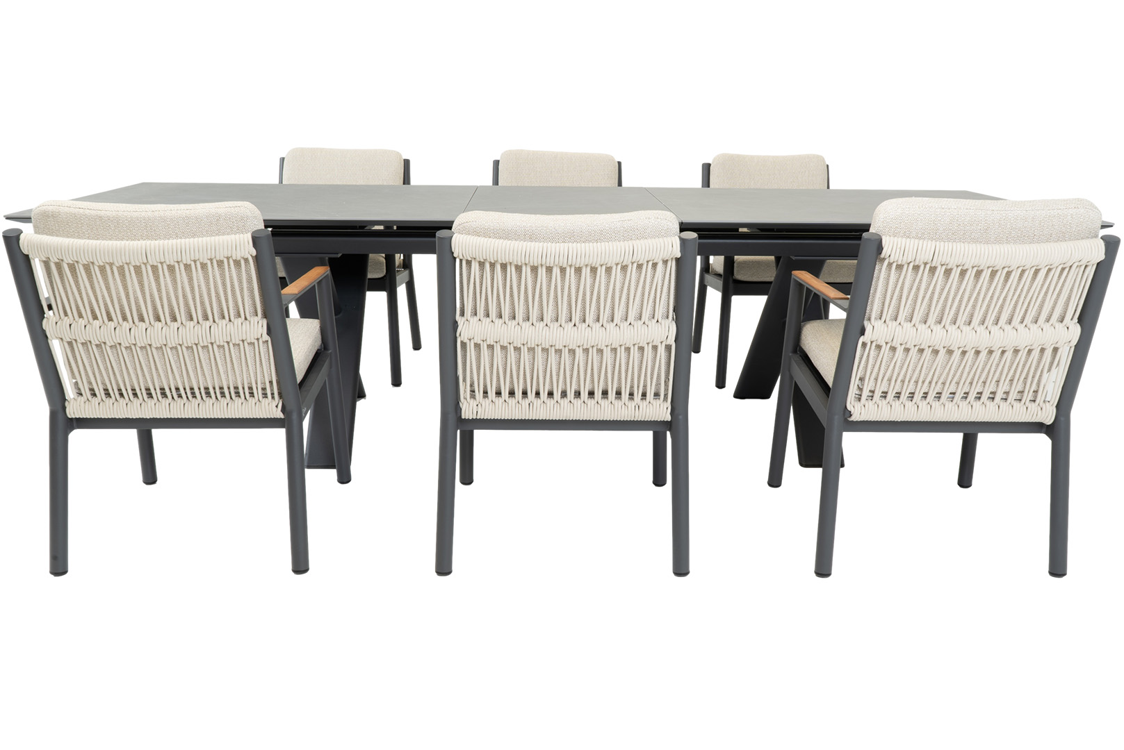 Relax Diningset Montreal Rocca 7-delig 200/260 x 100 cm