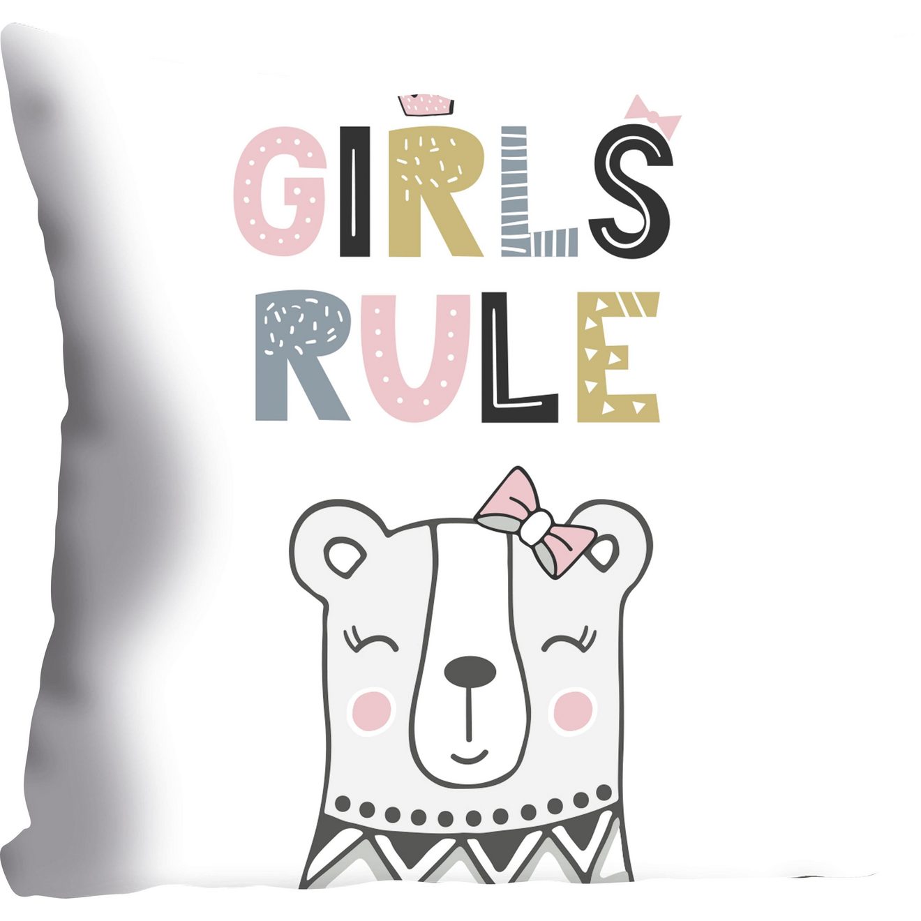 Queence Sierkussen Girls rule Kussenovertrek zonder vulling(1 stuk)