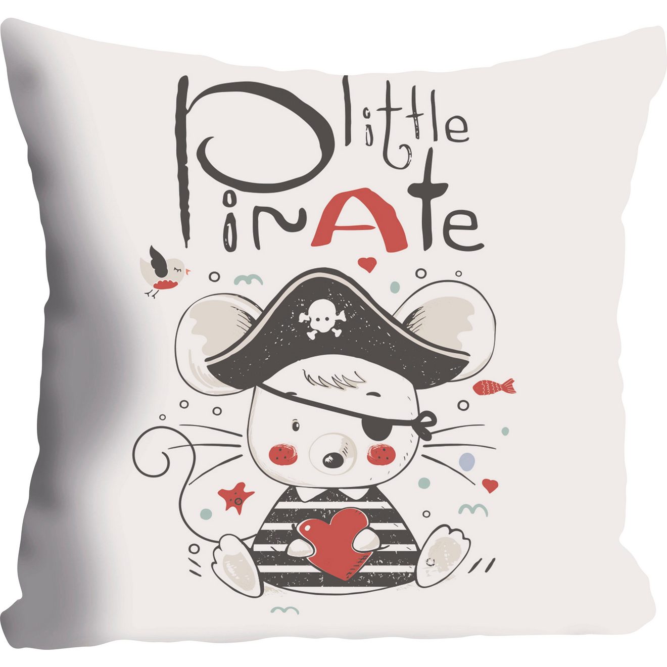 Queence Sierkussen Little Pirate Kussenovertrek zonder vulling(1 stuk)